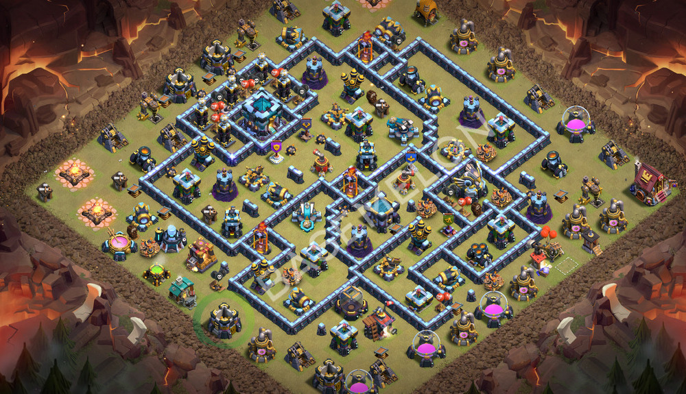 Town Hall Level 13 War Base Design 2026, Max Levels, Layout #3733