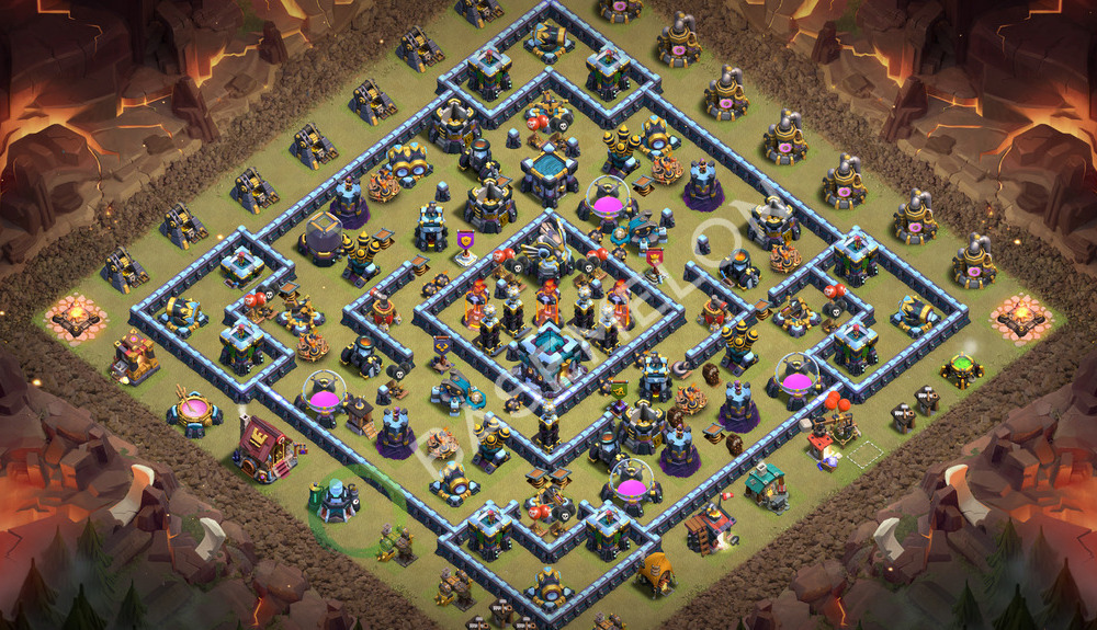 Town Hall Level 13 War Base Design 2026, Anti 3 Stars, Anti Everything, Layout #3741