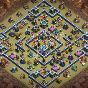 Town Hall Level 13 War Base Design 2026, Anti 3 Stars, Anti Everything, Layout #3741
