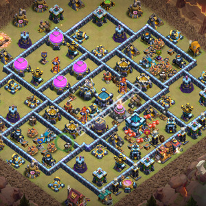Town Hall Level 13 War Base Design 2026, Anti 3 Stars, Layout #3810