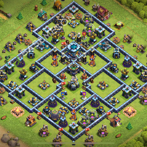 Town Hall Level 13 Trophy/Defense Base Design 2026, Anti 3 Stars, Layout #3911