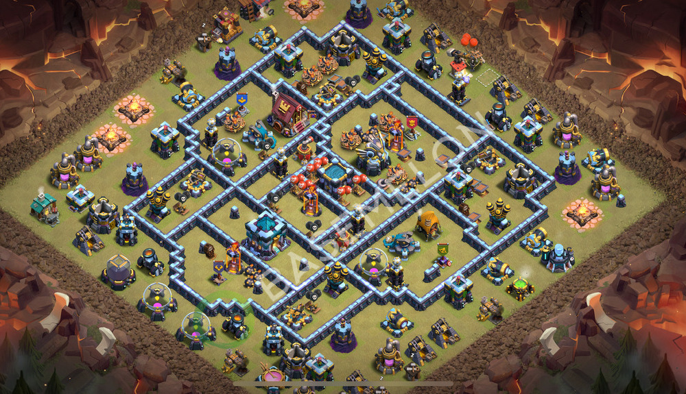 Town Hall Level 13 War Base Design 2026, Anti 3 Stars, Anti Air, Layout #3912