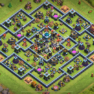 Town Hall Level 13 Trophy/Defense Base Design 2026, Max Levels, Anti Everything, Layout #3922