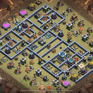 Town Hall Level 13 War Base Design, Anti 3 Stars, Layout #399
