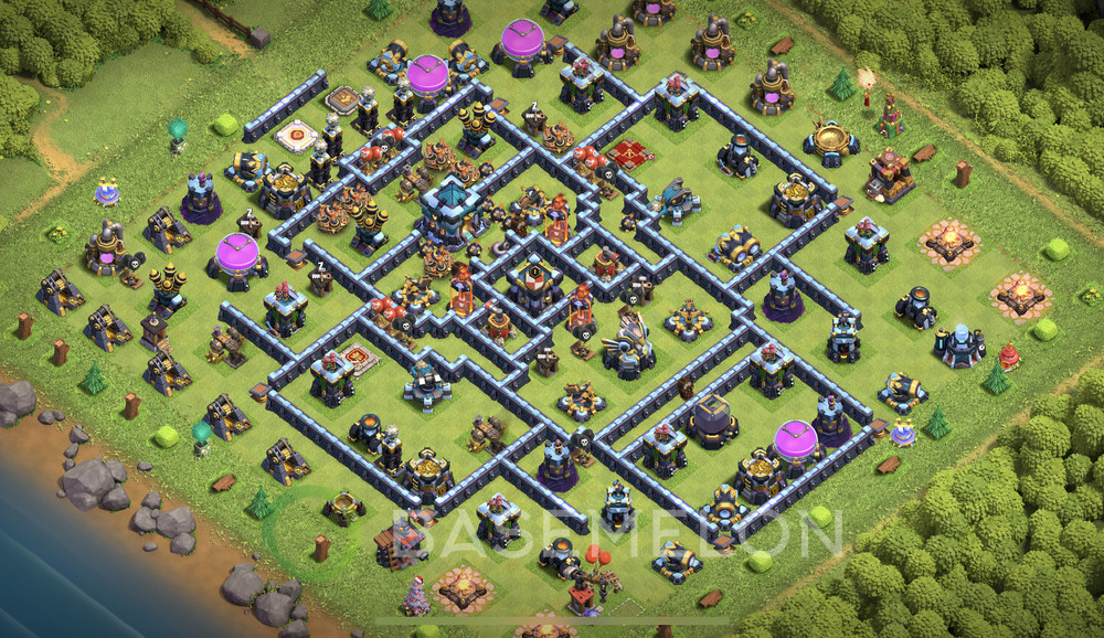 Town Hall Level 13 Trophy/Defense Base Design 2024, Anti P.E.K.K.A, Anti 3 Stars, Layout #441