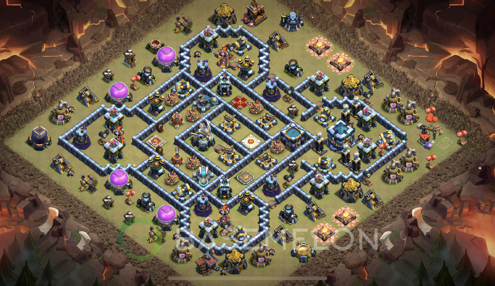 Town Hall Level 13 War Base Design 2024, Anti Everything, Layout #454