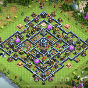 Town Hall Level 13 Trophy/Defense Base Design, Anti 2 Stars, Anti Everything, Layout #464