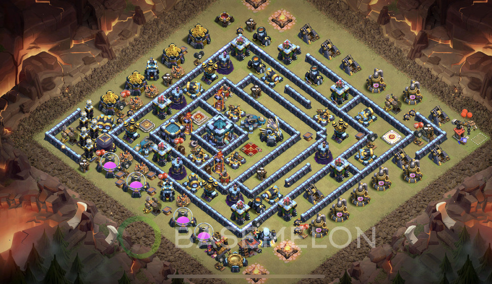 Town Hall Level 13 War Base Design 2024, Anti Everything, Layout #475