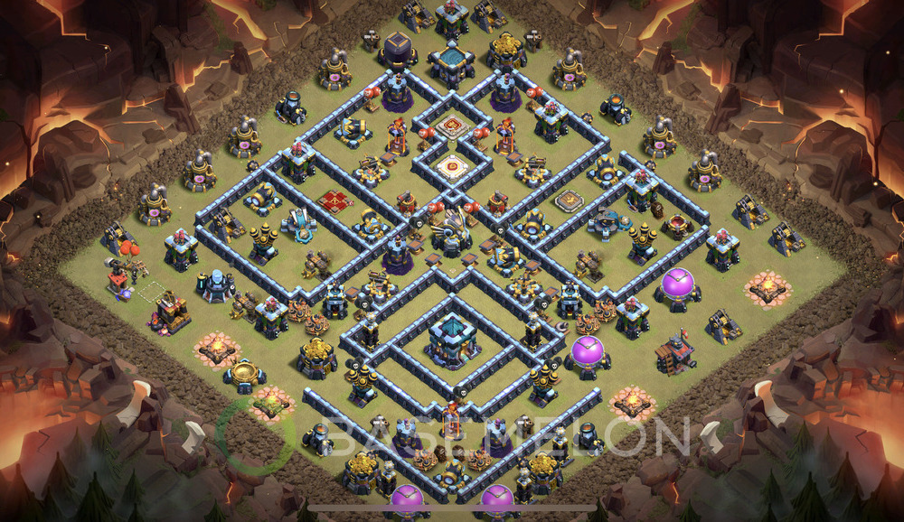 Town Hall Level 13 War Base Design 2024, Anti Everything, Layout #486