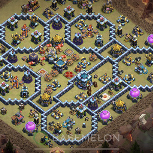 Rathaus Level 13 Krieg Base, Anti Alles, Layout #52