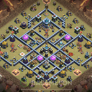 Rathaus Level 13 Krieg Base, Anti Alles, Layout #535