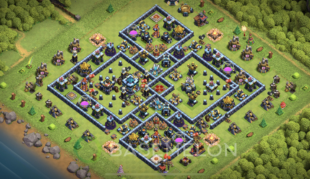 Town Hall Level 13 Trophy/Defense Base Design 2024, Anti Air, Anti 3 Stars, Layout #546