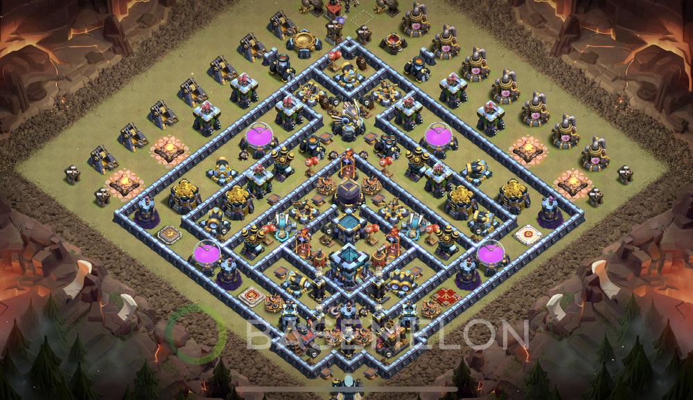 Town Hall Level 13 War Base Design 2024, Anti Everything, Hybrid, Layout #547