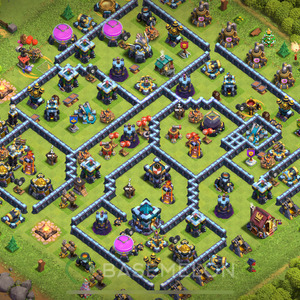 Town Hall Level 13 Trophy/Defense Base Design 2025, Layout #566