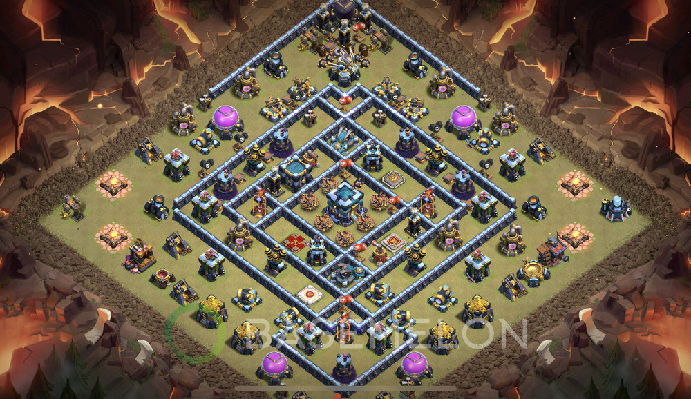 Town Hall Level 13 War Base Design 2024, Anti Air, Layout #567