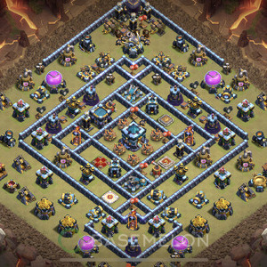 Rathaus Level 13 Krieg Base, Anti Air, Layout #567