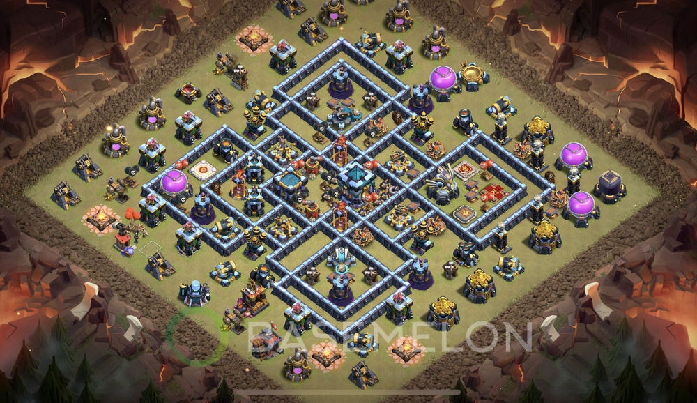 Town Hall Level 13 War Base Design 2024, Anti 3 Stars, Anti Everything, Layout #578