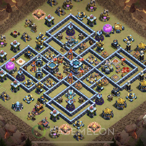 Rathaus Level 13 Krieg Base, Anti 3 Sterne, Anti Alles, Layout #578