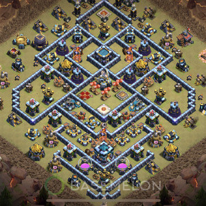Town Hall Level 13 War Base Design, Anti Everything, Layout #593