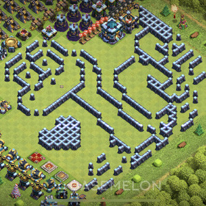 Town Hall Level 13 Progress Base Design, Layout #609