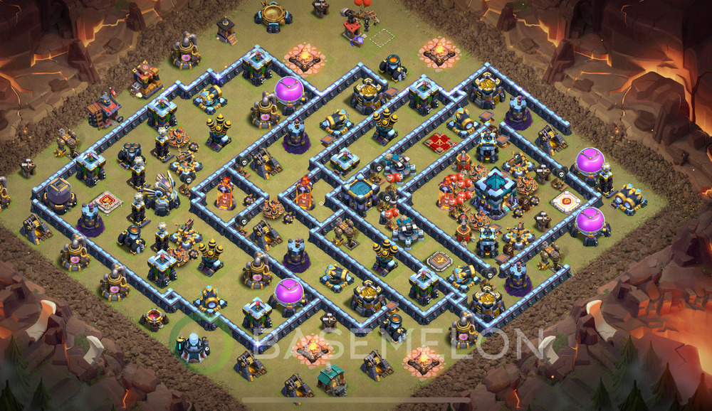 Town Hall Level 13 War Base Design 2024, Anti 2 Stars, Anti Everything, Layout #610