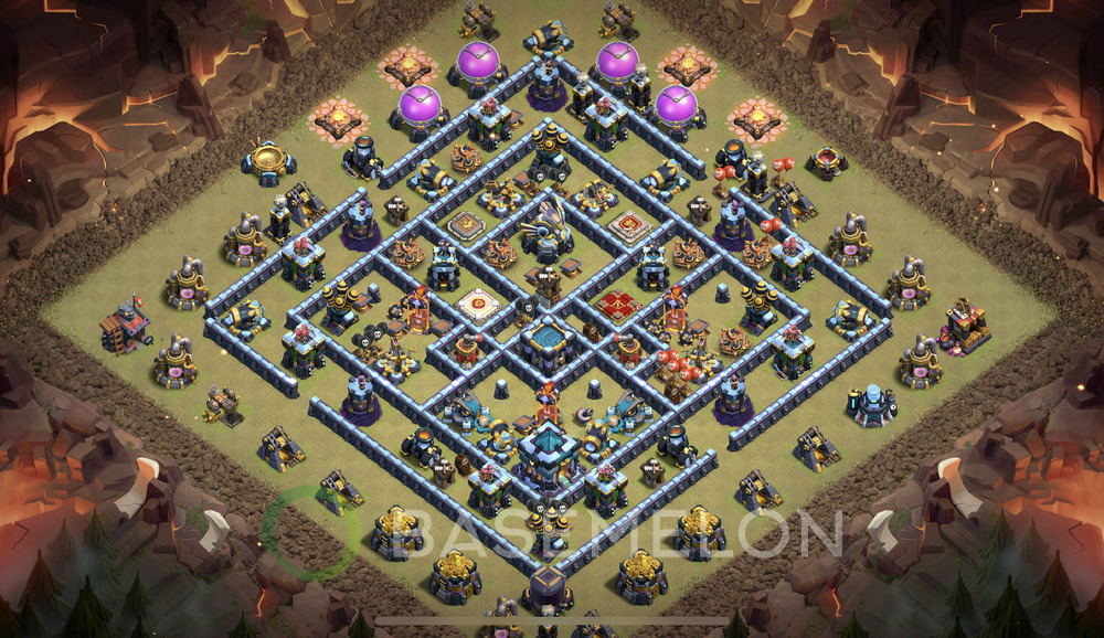 Town Hall Level 13 War Base Design 2024, Anti Air, Layout #617