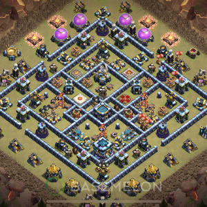 Rathaus Level 13 Krieg Base, Anti Air, Layout #617