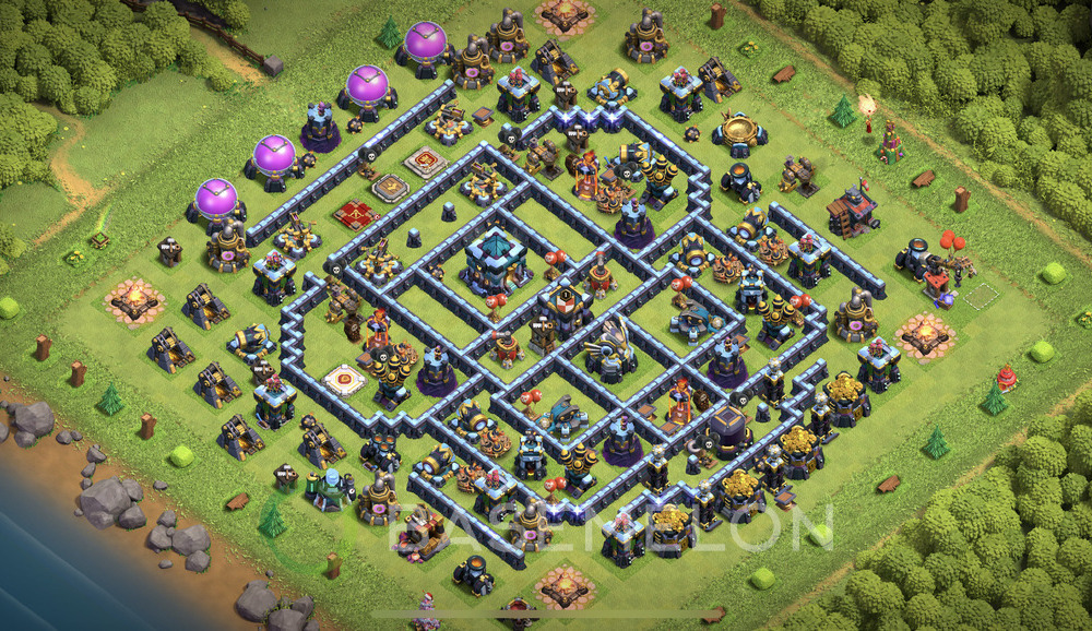 Town Hall Level 13 Trophy/Defense Base Design 2024, Anti Everything, Anti Air, Layout #618