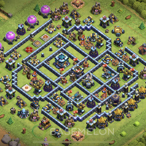 Rathaus Level 13 Verteidigung Base, Anti Alles, Anti Air, Layout #618