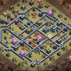 Town Hall Level 13 War Base Design, Anti Everything, Layout #622
