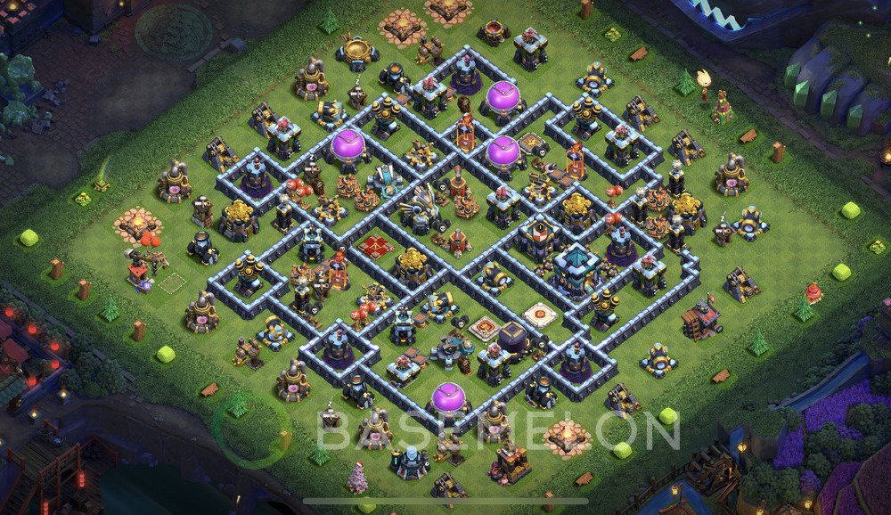 Town Hall Level 13 Trophy/Defense Base Design 2024, Anti Everything, Hybrid, Layout #629