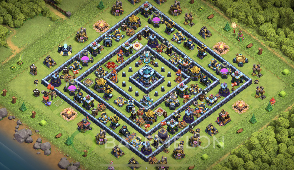 Town Hall Level 13 Trophy/Defense Base Design 2024, Anti 3 Stars, Anti Everything, Layout #686