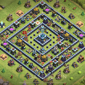 Rathaus Level 13 Verteidigung Base, Anti 3 Sterne, Anti Alles, Layout #686
