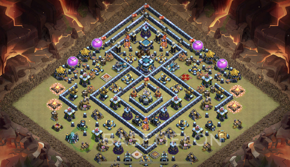 Town Hall Level 13 War Base Design 2024, Anti Everything, Layout #699