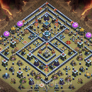 Rathaus Level 13 Krieg Base, Anti Alles, Layout #699
