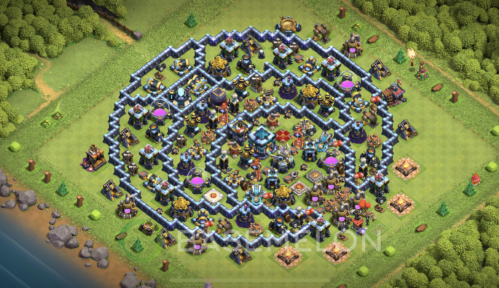 Town Hall Level 13 Farm Base Design 2024, Hybrid, Layout #701