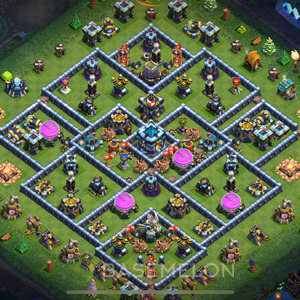 Town Hall Level 13 Farm Base Design 2025, Anti 3 Stars, Hybrid, Layout #703