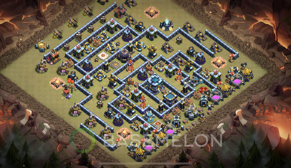 Town Hall Level 13 War Base Design 2024, Anti Everything, Layout #713