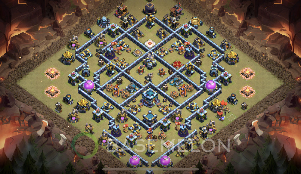 Town Hall Level 13 War Base Design 2024, Anti 2 Stars, Anti Everything, Layout #725