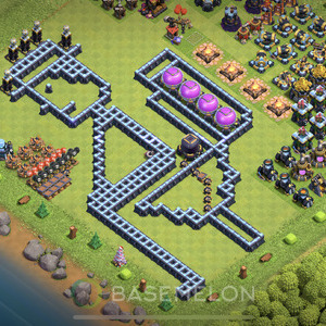 Town Hall Level 13 Progress Base Design, Layout #734