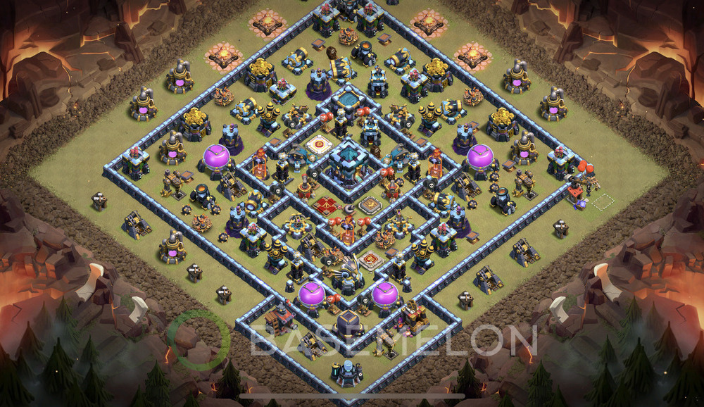 Town Hall Level 13 War Base Design 2024, Anti 3 Stars, Anti Everything, Layout #755