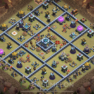 Town Hall Level 13 War Base Design, Anti Everything, Layout #76