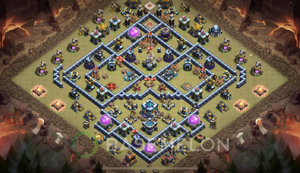 Town Hall Level 13 War Base Design 2024, Anti 3 Stars, Anti Everything, Layout #772