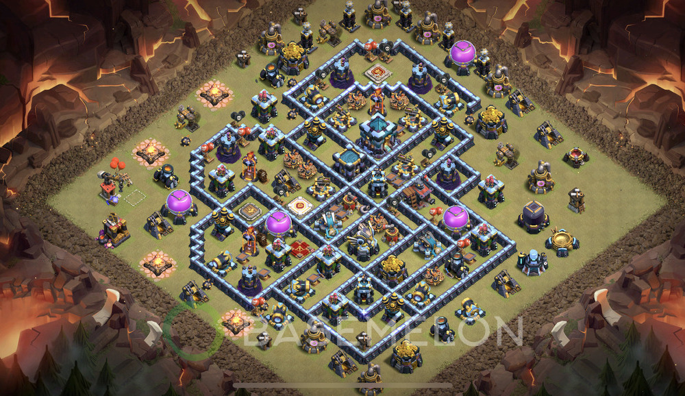 Town Hall Level 13 War Base Design 2024, Anti 3 Stars, Anti Air, Layout #776