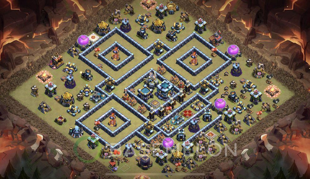 Town Hall Level 13 War Base Design 2024, Anti 3 Stars, Anti Air, Layout #779