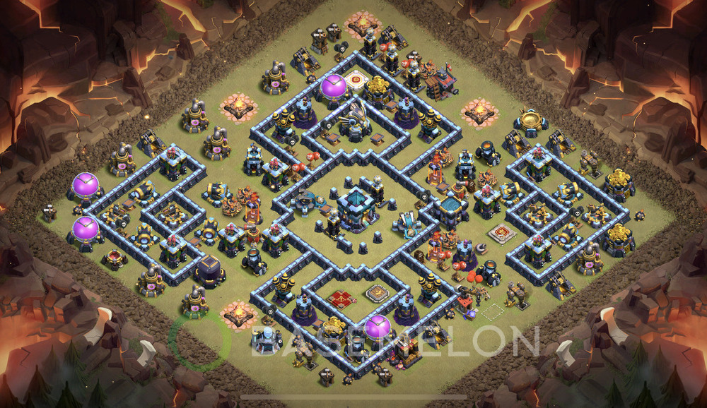 Town Hall Level 13 War Base Design 2024, Anti 3 Stars, Legend League, Layout #787