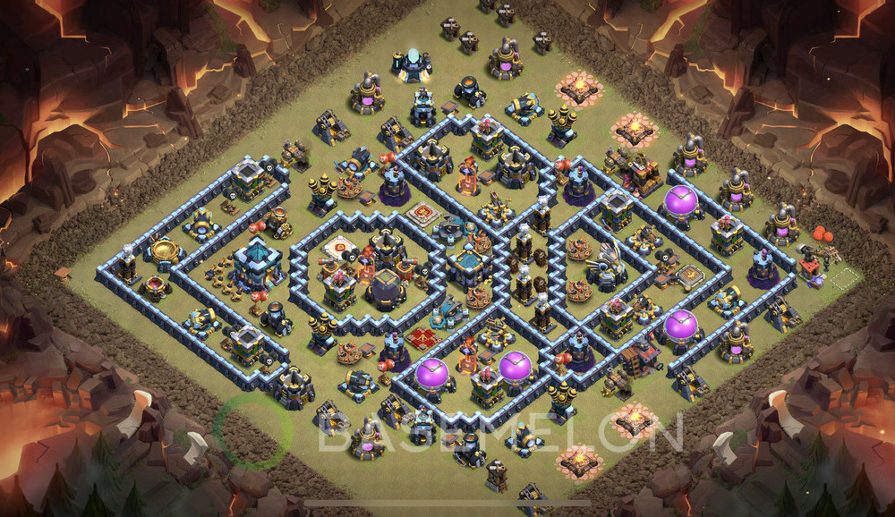 Town Hall Level 13 War Base Design 2024, Hybrid, Layout #790