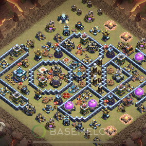 Rathaus Level 13 Krieg Base, Hybrid, Layout #790