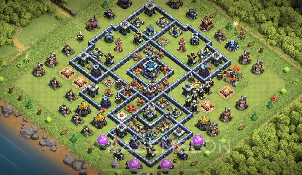 Town Hall Level 13 Trophy/Defense Base Design 2024, Unbeatable, Legend League, Layout #803