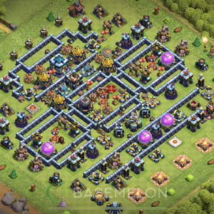 Rathaus Level 13 Farmen Base, Anti Alles, Hybrid, Layout #806